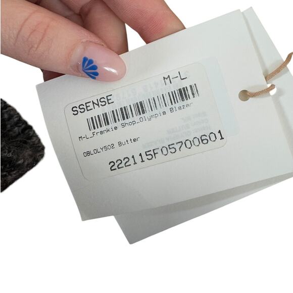 NWT The Frankie Shop Faux Leather Olympia Blazer Butter Tan Medium Large Loose - Picture 8 of 10